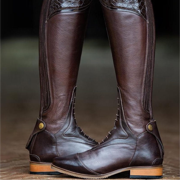 Mountain Horse Damen Souverän LUX Groß Reiten Stiefel 02143 - Dark Brown